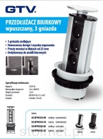 nowoczesny przedłużacz biurkowy POWER PORT